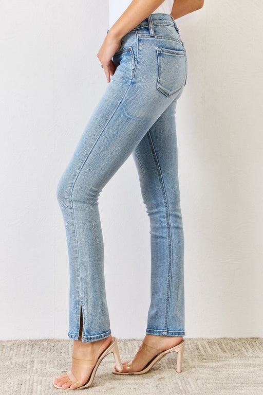 Kancan Mid Rise Y2K Slit Bootcut Jeans  Jessie Knowles