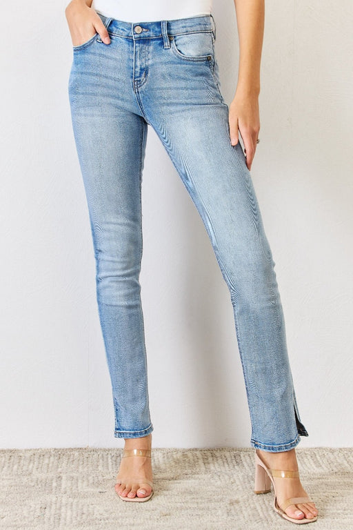 Kancan Mid Rise Y2K Slit Bootcut Jeans  Jessie Knowles