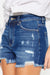 Kancan High Rise Frayed Hem Denim Shorts  Jessie Knowles