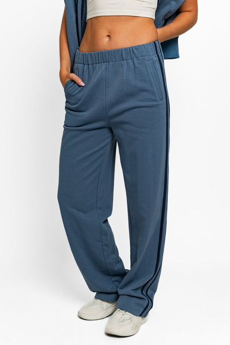 Le Lis High Waisted Side Stripes Straight Track Sweatpants  Jessie Knowles