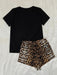 Leopard Lip Graphic Top and Shorts Lounge Set  Jessie Knowles