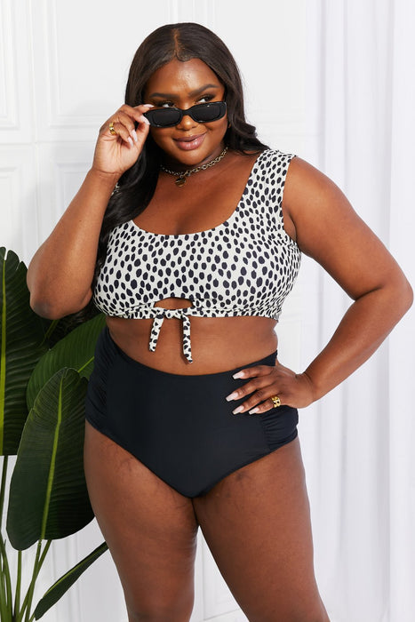 Marina West Swim Sanibel Crop Swim Top and Ruched Bottoms Set in Black  Jessie Knowles