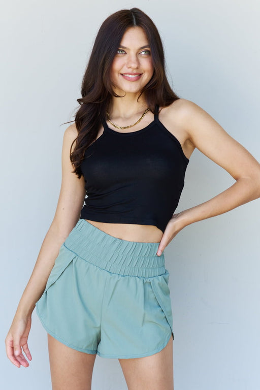 Ninexis Everyday Staple Soft Modal Short Strap Ribbed Tank Top in Black  Jessie Knowles