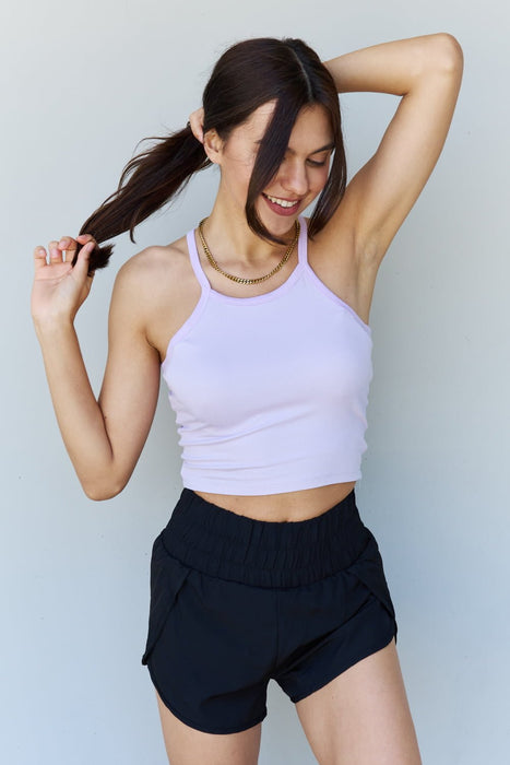 Ninexis Everyday Staple Soft Modal Short Strap Ribbed Tank Top in Lavender  Jessie Knowles