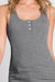 Ninexis Front Button Ribbed Round Neck Tank  Jessie Knowles