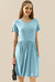 Ninexis Round Neck Ruched Dress with Pockets  Jessie Knowles