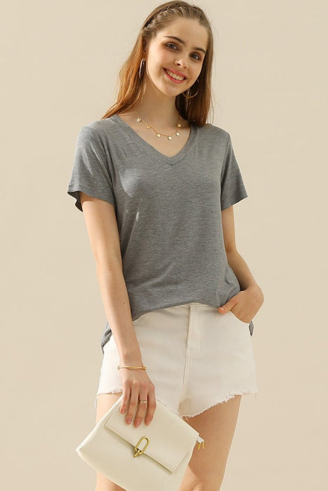 Ninexis V-Neck Short Sleeve T-Shirt  Jessie Knowles