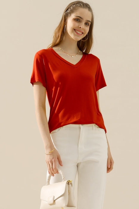 Ninexis V-Neck Short Sleeve T-Shirt  Jessie Knowles