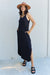 Ninexis Good Energy Cami Side Slit Maxi Dress in Black DRESSES Jessie Knowles