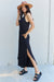 Ninexis Good Energy Cami Side Slit Maxi Dress in Black DRESSES Jessie Knowles