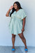 Ninexis Out Of Time Ruffle Hem Dress with Drawstring Waistband in Light Sage SWIMWEAR Jessie Knowles