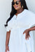 Ninexis Out Of Time Ruffle Hem Dress with Drawstring Waistband in White DRESSES Jessie Knowles