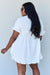 Ninexis Out Of Time Ruffle Hem Dress with Drawstring Waistband in White DRESSES Jessie Knowles