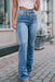 Pearl Trim High Waist Bootcut Jeans JEANS Jessie Knowles