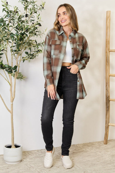 Plaid Dropped Shoulder Shirt  Jessie Knowles