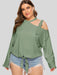 Plus Size Cold-Shoulder Tied Top  Jessie Knowles