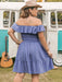 Plus Size Ruffled Smocked Off-Shoulder Mini Dress  Jessie Knowles