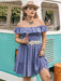 Plus Size Ruffled Smocked Off-Shoulder Mini Dress  Jessie Knowles