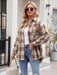 Pocketed Plaid Collared Neck Long Sleeve Shirt TOPS Jessie Knowles