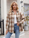 Pocketed Plaid Collared Neck Long Sleeve Shirt TOPS Jessie Knowles