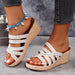 PU Leather Crisscross Wedge Sandals  Jessie Knowles