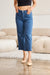 RFM Crop Chloe Tummy Control High Waist Raw Hem Jeans BOTTOMS Jessie Knowles