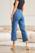 RFM Crop Chloe Tummy Control High Waist Raw Hem Jeans BOTTOMS Jessie Knowles