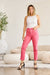 RFM Crop Dylan Tummy Control High Waist Raw Hem Jeans BOTTOMS Jessie Knowles