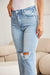 RFM Tummy Control High Waist Raw Hem Distressed Jeans BOTTOMS Jessie Knowles