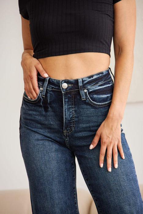 RFM Tummy Control High Waist Raw Hem Jeans BOTTOMS Jessie Knowles