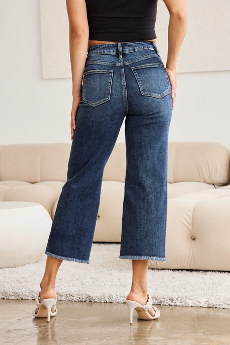 RFM Tummy Control High Waist Raw Hem Jeans BOTTOMS Jessie Knowles