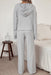 Ribbed Drawstring Hoodie and Pants Lounge Set  Jessie Knowles