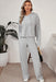 Ribbed Drawstring Hoodie and Pants Lounge Set  Jessie Knowles