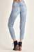 RISEN Distressed Slim Cropped Jeans BOTTOMS Jessie Knowles