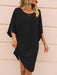 Round Neck Three-Quarter Sleeve Tee Dress  Jessie Knowles