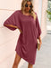 Round Neck Three-Quarter Sleeve Tee Dress  Jessie Knowles