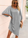 Round Neck Three-Quarter Sleeve Tee Dress  Jessie Knowles