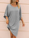 Round Neck Three-Quarter Sleeve Tee Dress  Jessie Knowles