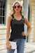 Round Neck Wide Strap Tank  Jessie Knowles