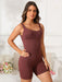 Scoop Neck Wide Strap Active Romper  Jessie Knowles