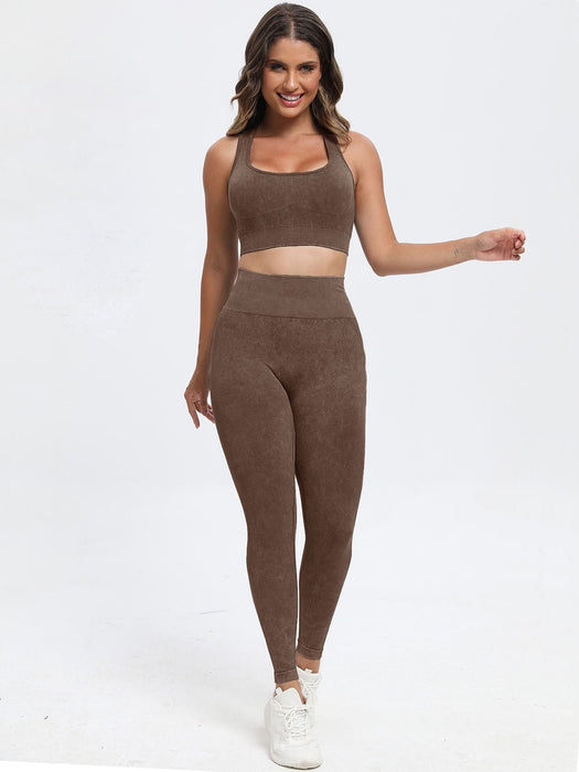 Scoop Neck Wide Strap Top and Pants Active Set  Jessie Knowles