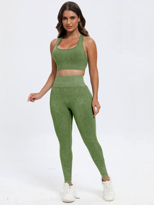 Scoop Neck Wide Strap Top and Pants Active Set  Jessie Knowles