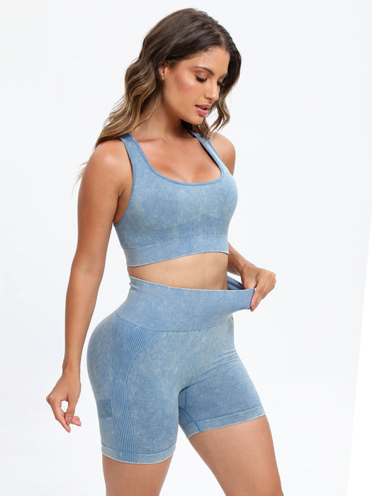 Scoop Neck Wide Strap Top and Shorts Active Set  Jessie Knowles