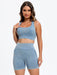 Scoop Neck Wide Strap Top and Shorts Active Set  Jessie Knowles