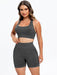 Scoop Neck Wide Strap Top and Shorts Active Set  Jessie Knowles