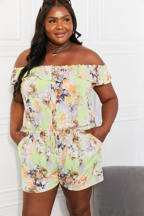 Sew In Love Pure Delight Floral Off-Shoulder Romper SETS Jessie Knowles