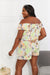 Sew In Love Pure Delight Floral Off-Shoulder Romper SETS Jessie Knowles