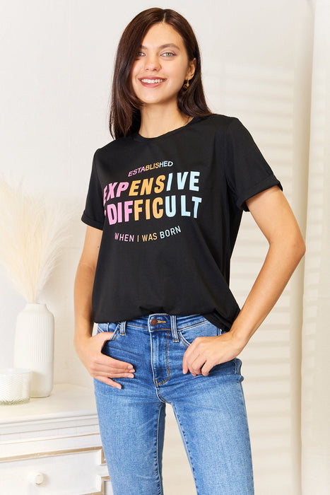 Simply Love Slogan Graphic Cuffed Sleeve T-Shirt  Jessie Knowles