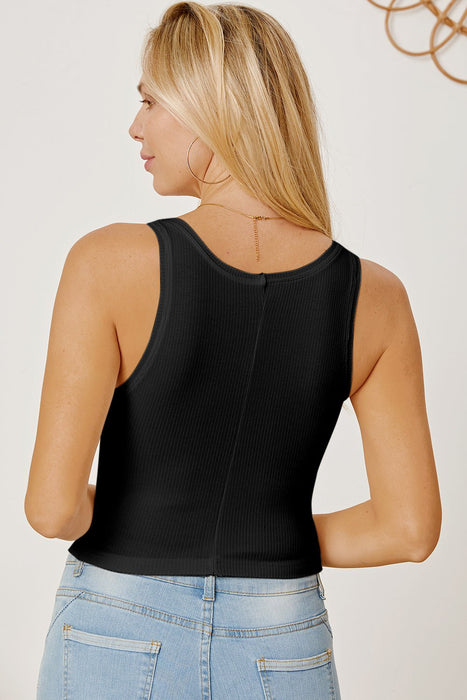 Square Neck Wide Strap Tank  Jessie Knowles