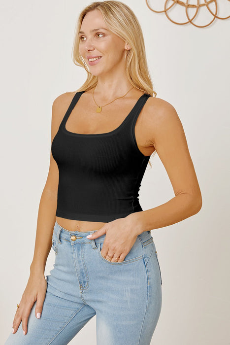 Square Neck Wide Strap Tank  Jessie Knowles